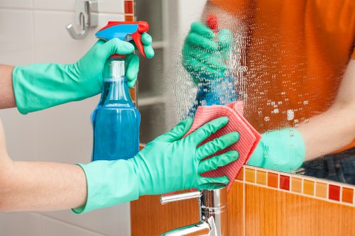 Professional cleaning of a lift and corridor in Shoreditch