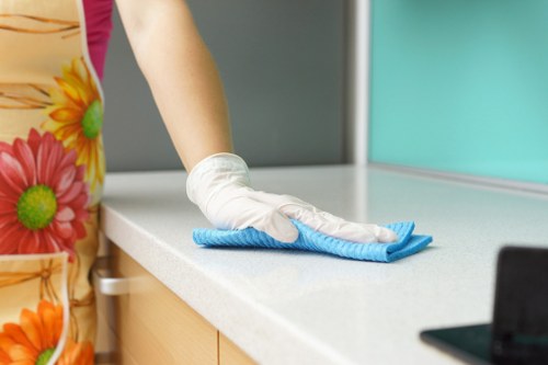 Local cleaning team working in a Shoreditch office space