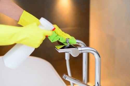 Professional hot water extraction on a carpet in Shoreditch