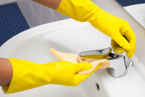 Professional cleaners maintaining a shared workspace in Shoreditch